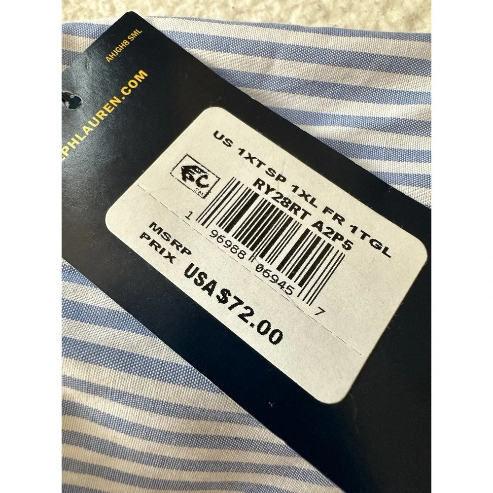 Polo Ralph Lauren Pajama Pants Mens 1XT Blue/White Striped Lounge Sleepwear NWT